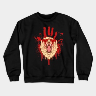 Leo zodiac sign scary blood horror halloween Crewneck Sweatshirt